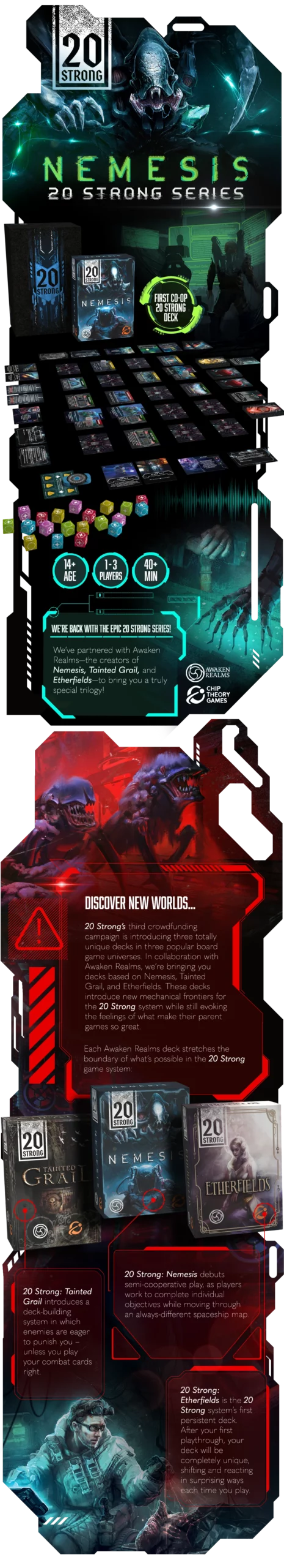 20 Strong: Nemesis, Tainted Grail et Etherfields boxes